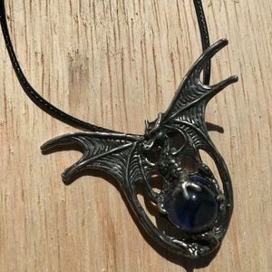 3/$15✨ Dragon Necklace Blue Crystal Orb
